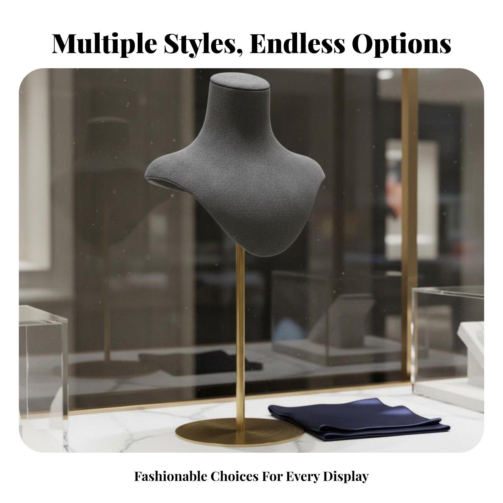 Body Jewelry In Store - Présentoir de Colliers Buste Mannequin Support