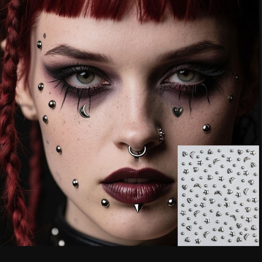 Body Jewelry Stickers - 1 feuille d'autocollants en strass acryliques,