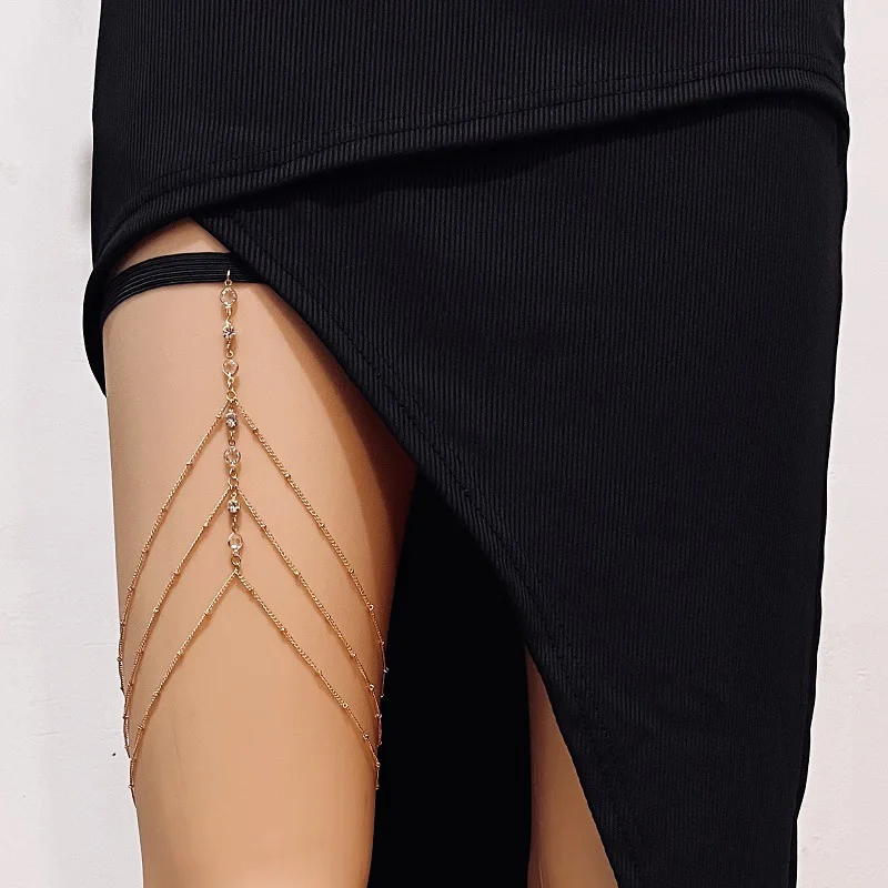 Body Jewelry Online - Chaîne de cuisse bohème d'été, chaînes