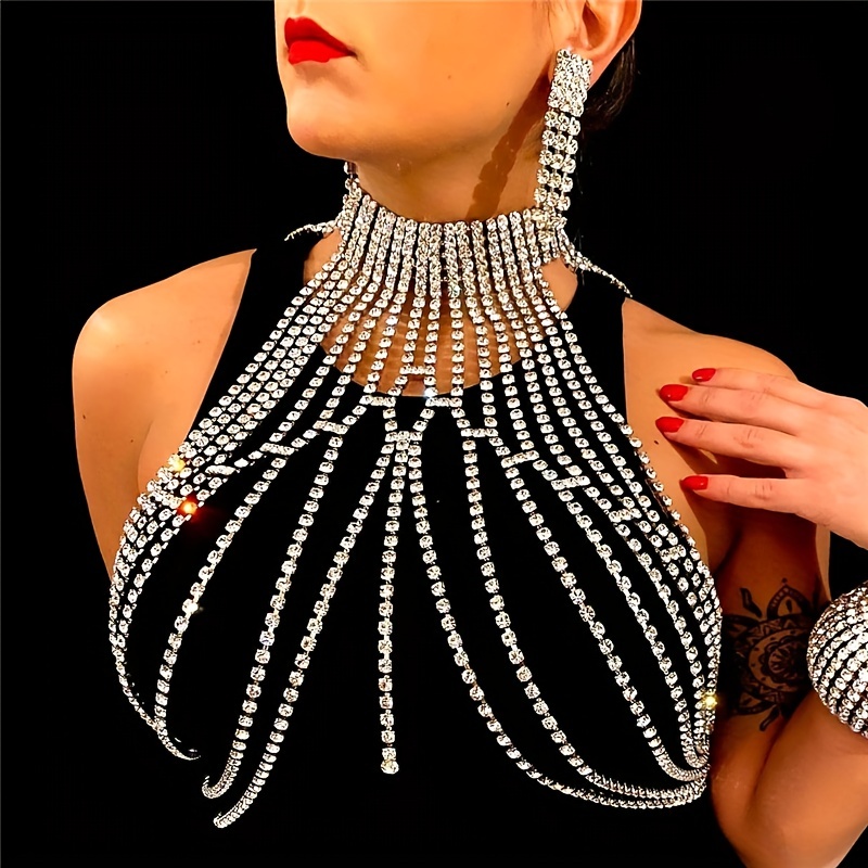 Chaîne de poitrine en cristal  - Body Jewelry High End avis et prix
