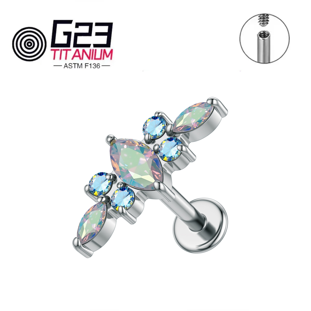 ASTM F136 titane 16G Labret St - Zoor Body Jewelry avis et prix