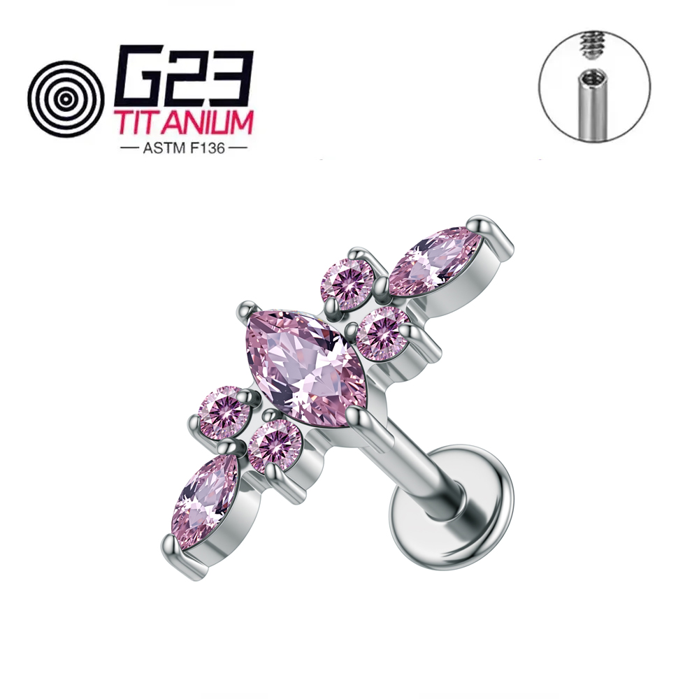 ASTM F136 titane 16G Labret St - Zoor Body Jewelry avis et prix
