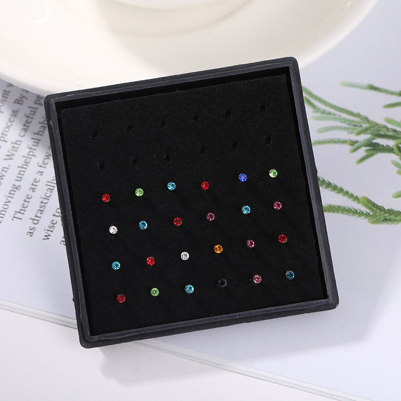 24 pièces/boîte cristal nez an - Body Jewelry Storage avis et prix