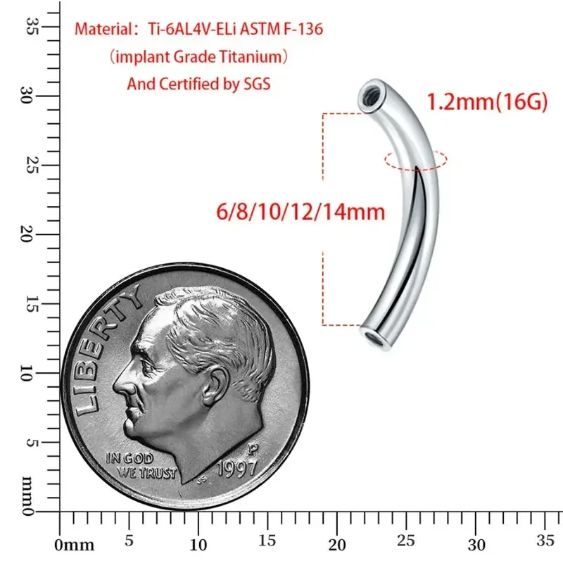 10 pièces/lot ASTM F136 titane - Zoor Body Jewelry avis et prix