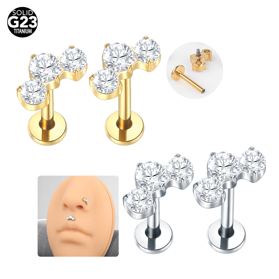 1/5 pièces titane Piercing CZ  - Zoor Body Jewelry avis et prix