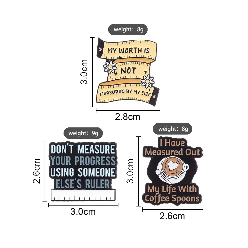 Broches en émail Body Positive - Body Jewelry Measurements avis et prix