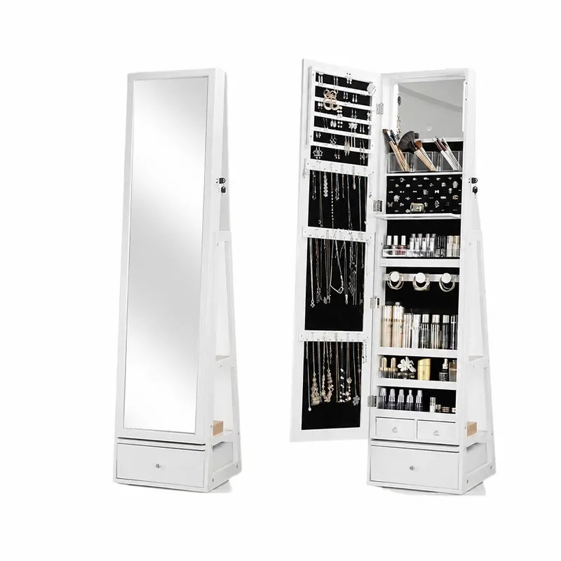 Miroir sur pied rotatif avec a - Body Jewelry Storage avis et prix
