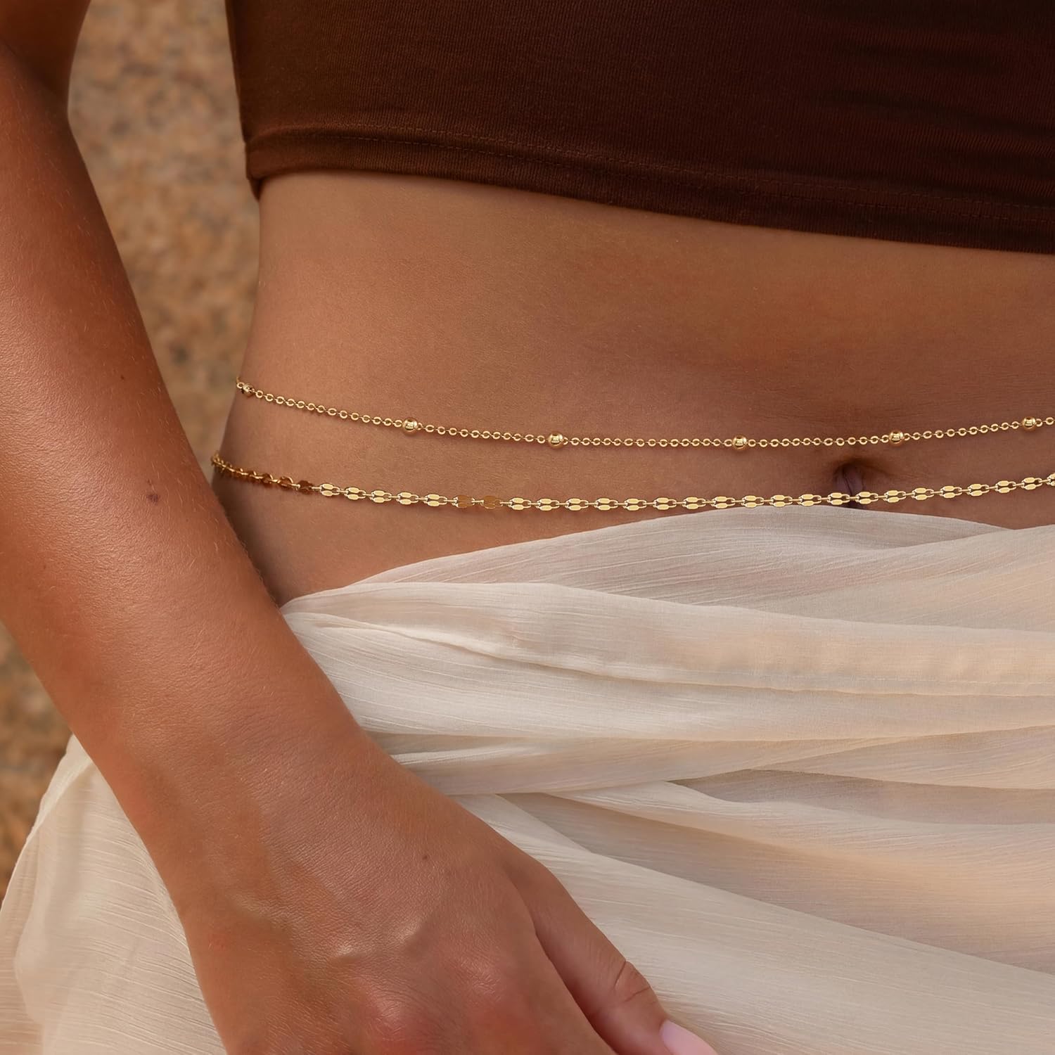 Chaîne de taille plaquée or 14 - Body Jewelry Online avis et prix
